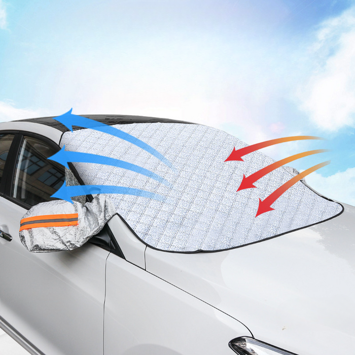 Magnetic All-Weather Windscreen Cover – FrostGuardia-Magnet + Ear Cups + Reflective Strips-State of Style
