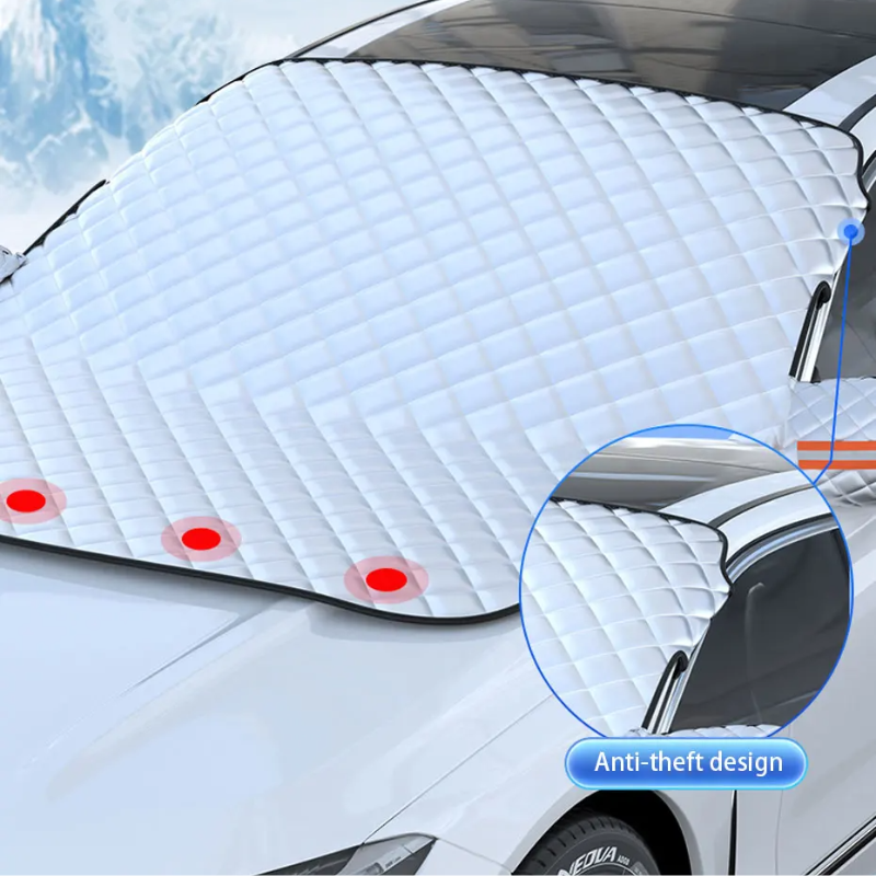 Magnetic All-Weather Windscreen Cover – FrostGuardia-Magnet + Ear Cups + Reflective Strips-State of Style
