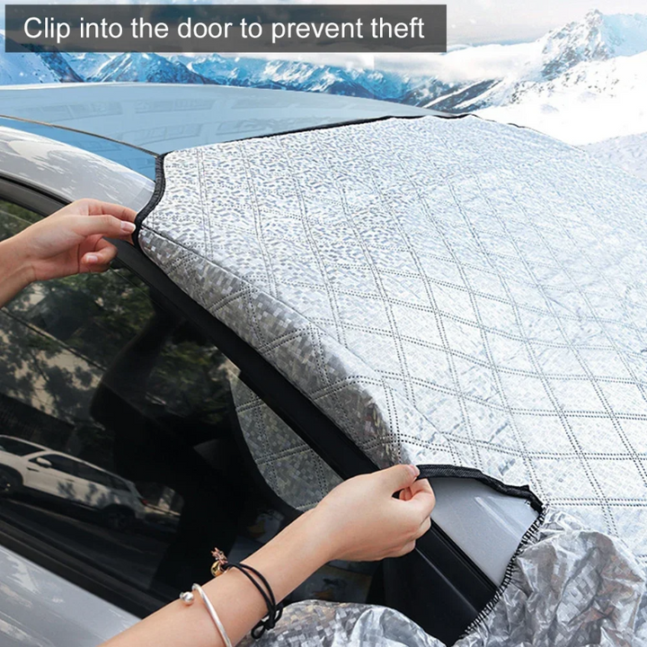 Magnetic All-Weather Windscreen Cover – FrostGuardia-Magnet + Ear Cups + Reflective Strips-State of Style