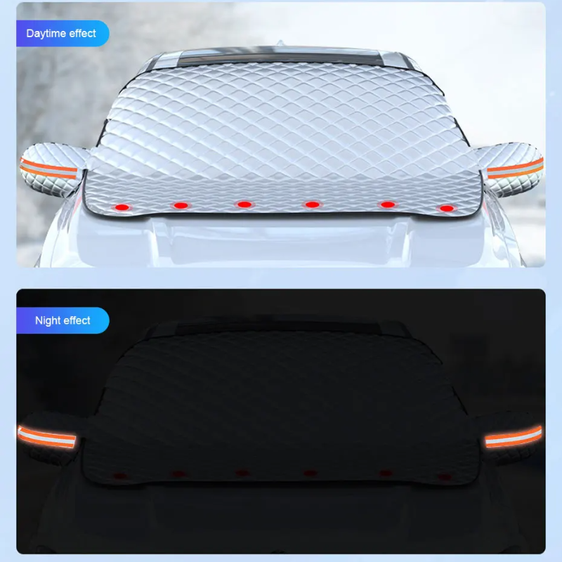 Magnetic All-Weather Windscreen Cover – FrostGuardia-Magnet + Ear Cups + Reflective Strips-State of Style