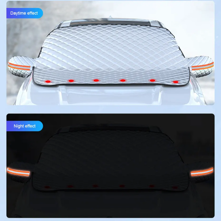 Magnetic All-Weather Windscreen Cover – FrostGuardia-Magnet + Ear Cups + Reflective Strips-State of Style