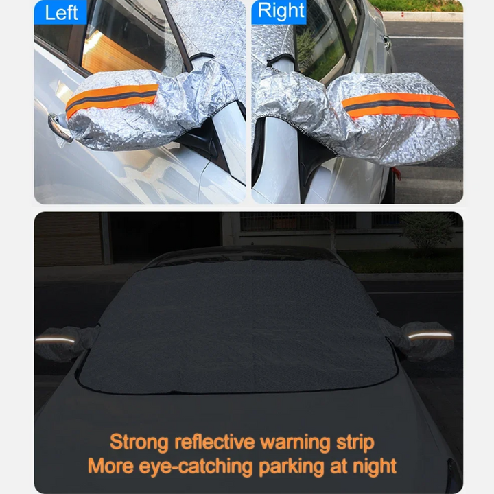 Magnetic All-Weather Windscreen Cover – FrostGuardia-Magnet + Ear Cups + Reflective Strips-State of Style