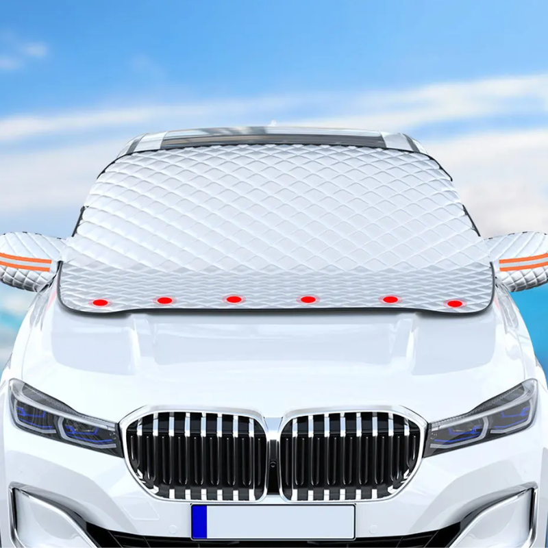 Magnetic All-Weather Windscreen Cover – FrostGuardia-Magnet + Ear Cups + Reflective Strips-State of Style