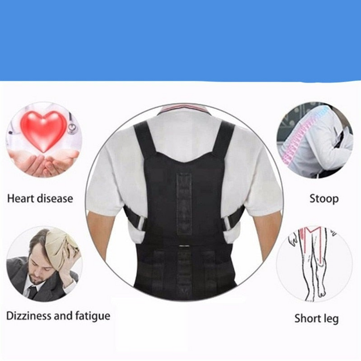 Magnetic Back Brace - PosturePro-Black-S (59.99–75.01 cm)-State of Style