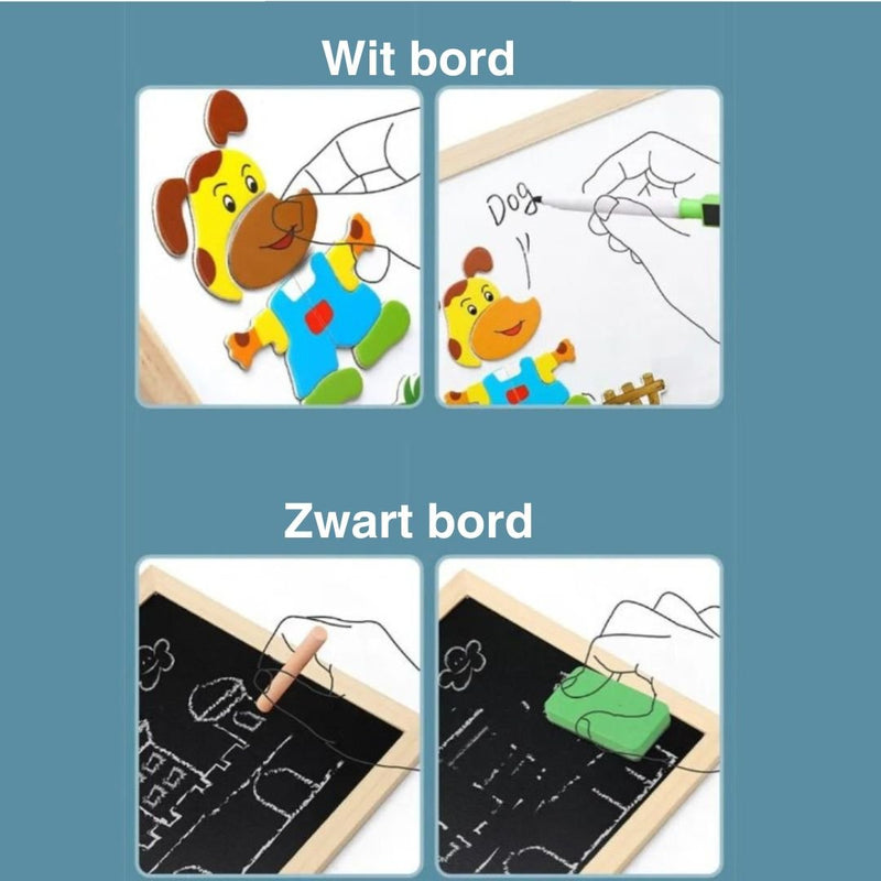 Magnetic Double-Sided Chalkboard Set - MiniArt Studio-Option A-State of Style