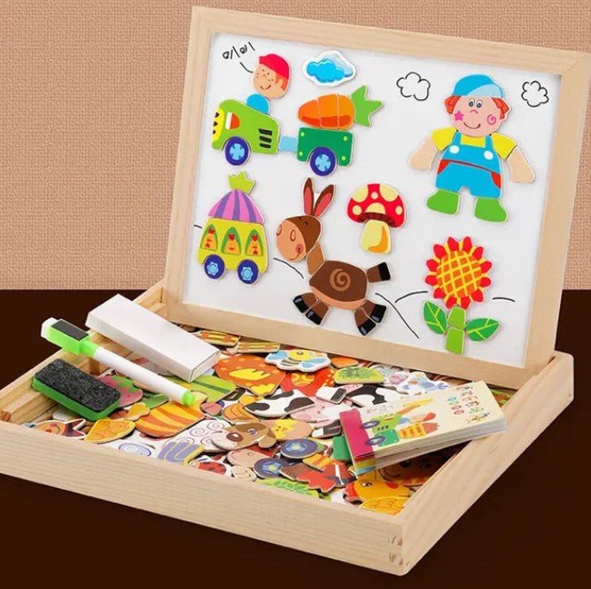 Magnetic Double-Sided Chalkboard Set - MiniArt Studio-Option C-State of Style