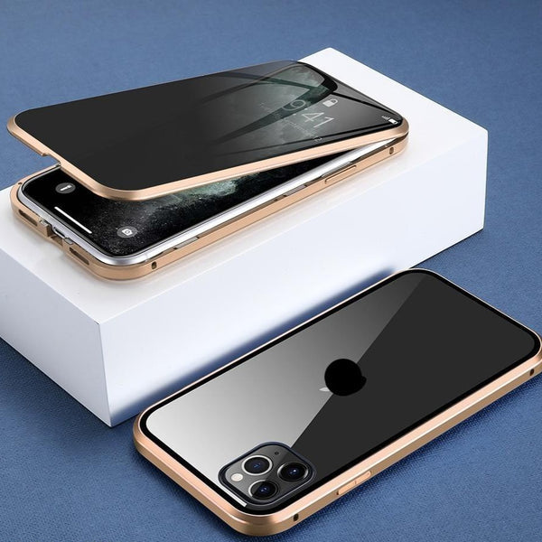 Magnetic iPhone Case with Privacy Protection - PrivaGuard-Gold-iPhone XS Max-State of Style