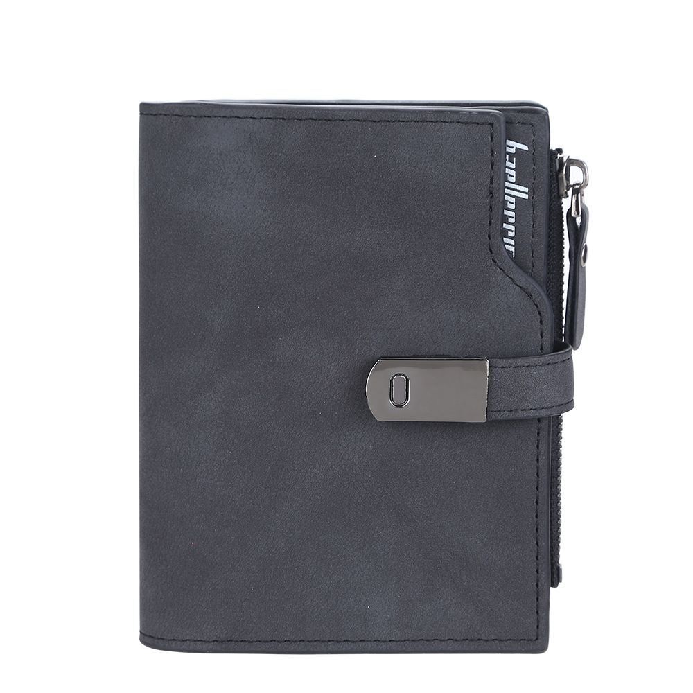 Magnetic Snap Short Wallet-Black-State of Style