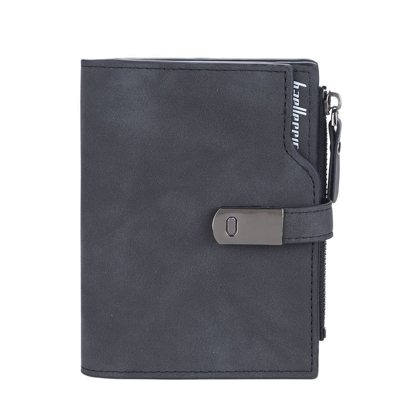 Magnetic Snap Short Wallet-Black-State of Style