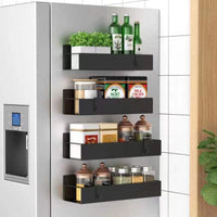 Magnetic Spice Rack Set of 4 – SpiceGrip-Black-State of Style