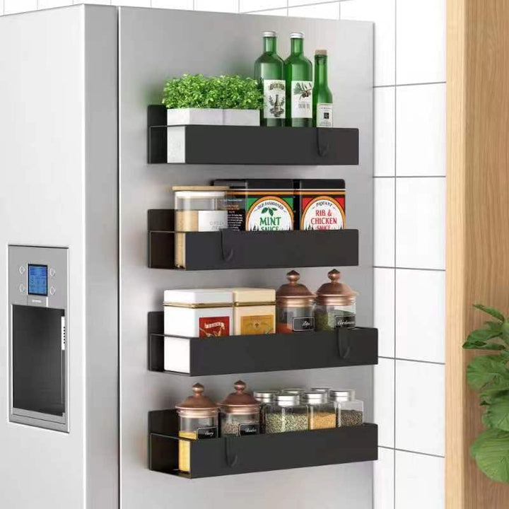 Magnetic Spice Rack Set of 4 – SpiceGrip-Black-State of Style
