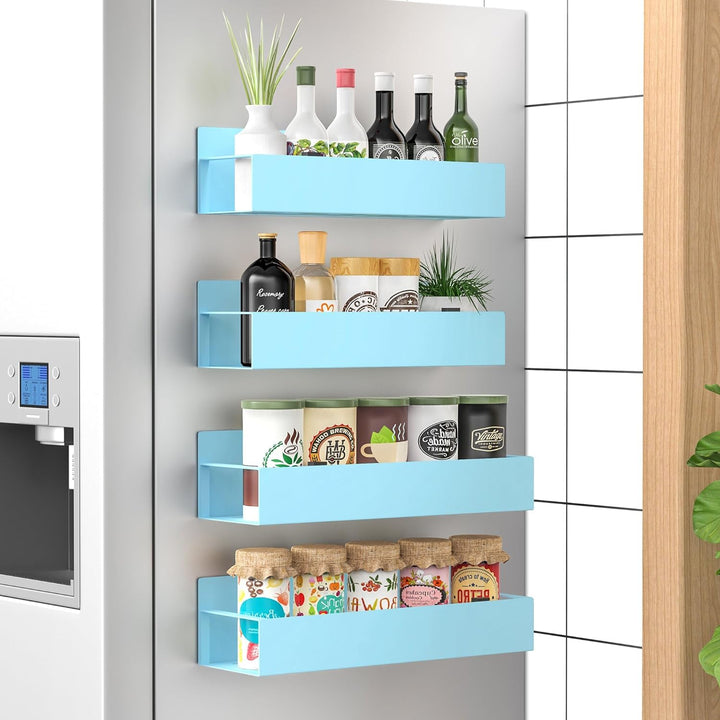 Magnetic Spice Rack Set of 4 – SpiceGrip-Blue-State of Style