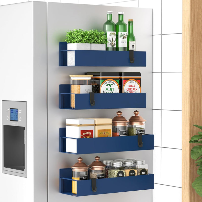 Magnetic Spice Rack Set of 4 – SpiceGrip-Dark blue-State of Style