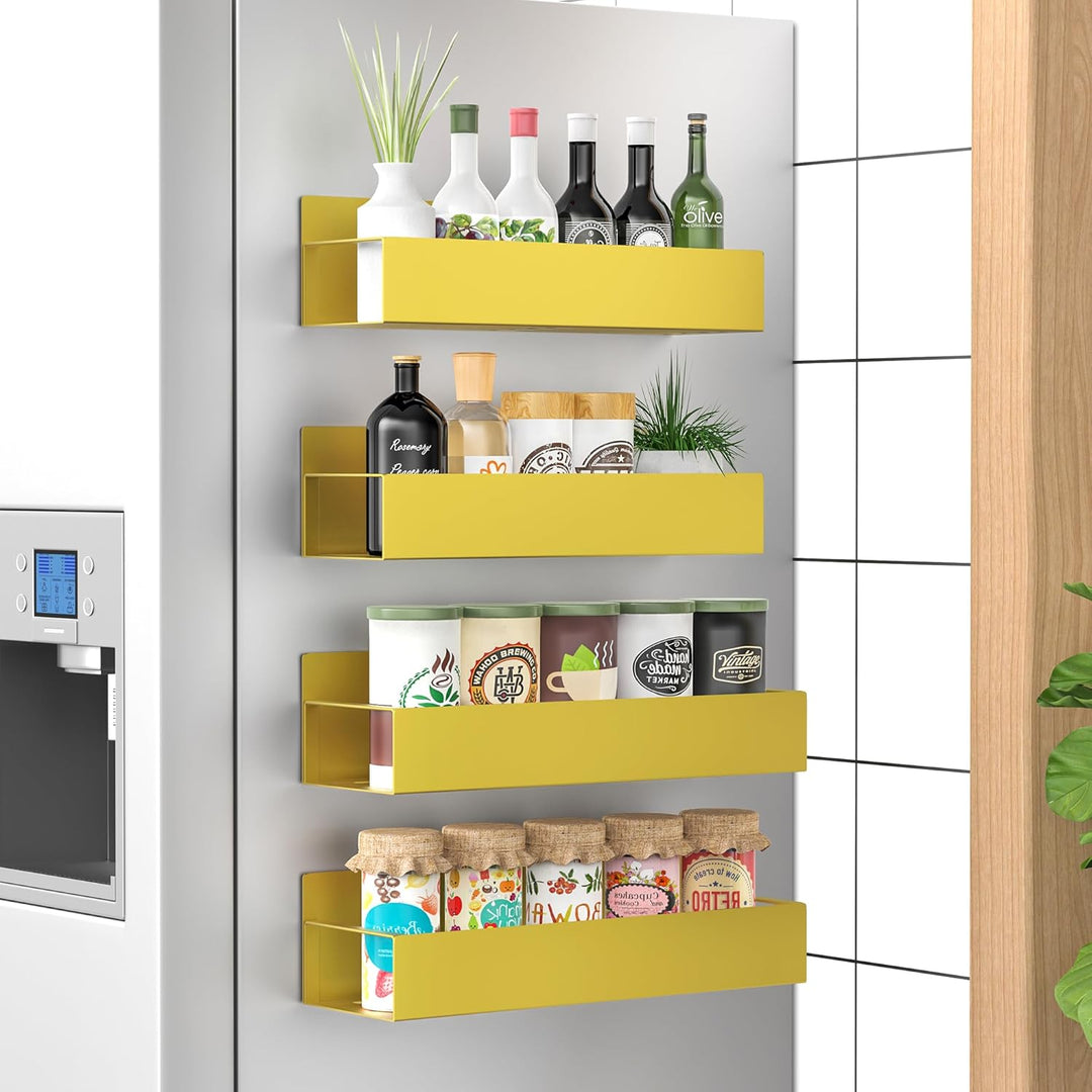 Magnetic Spice Rack Set of 4 – SpiceGrip-Gold-State of Style
