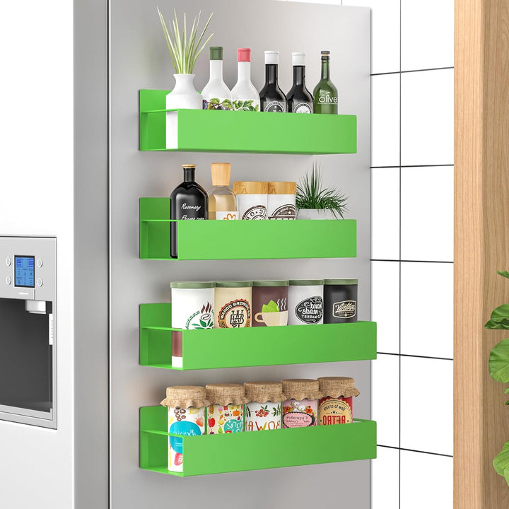 Magnetic Spice Rack Set of 4 – SpiceGrip-Green-State of Style