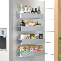 Magnetic Spice Rack Set of 4 – SpiceGrip-Grey-State of Style