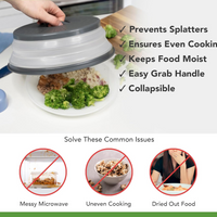 Magnetron Splatter Lid - Foldable Silicone Lid-Grey-State of Style