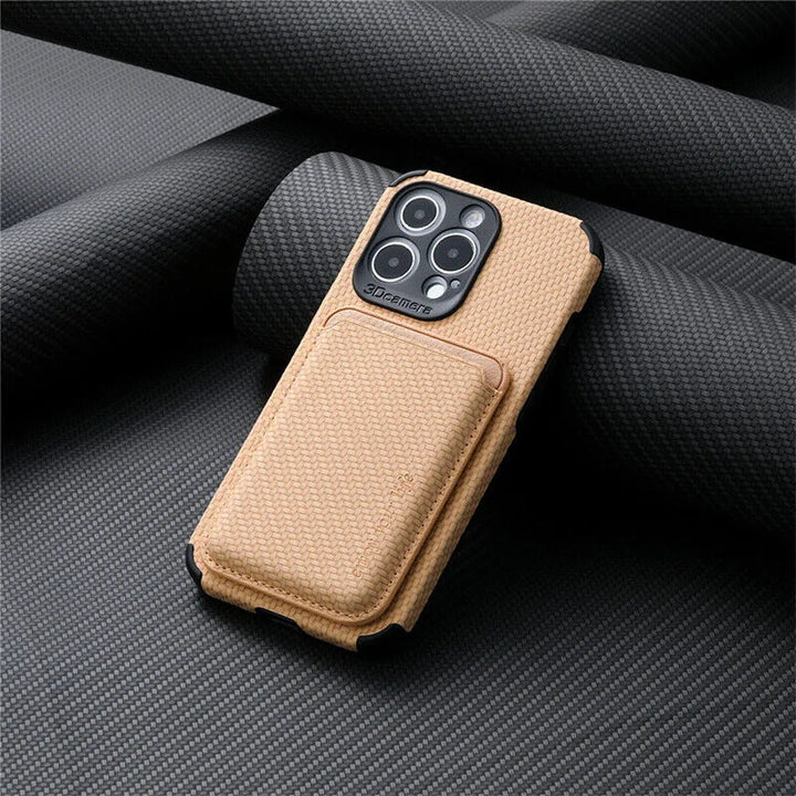 MagSafe Wallet Phone Case - TitanWallet-Carbon Beige-iPhone 15 Pro Max-State of Style