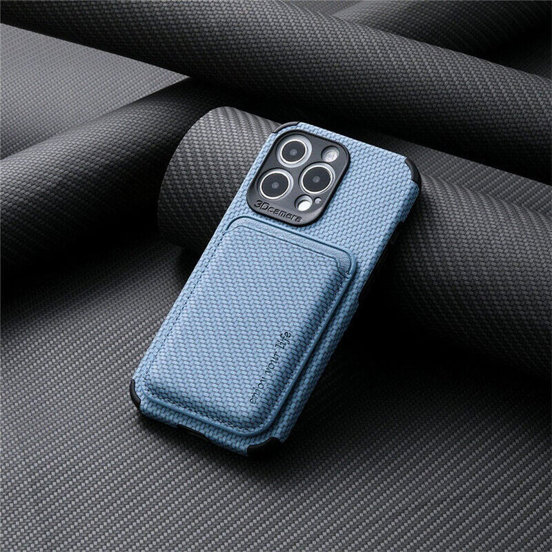 MagSafe Wallet Phone Case - TitanWallet-Carbon Blue-iPhone 15 Pro Max-State of Style