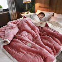 Warm flannel coral fleece blanket for autumn & winter – CosyBlanket