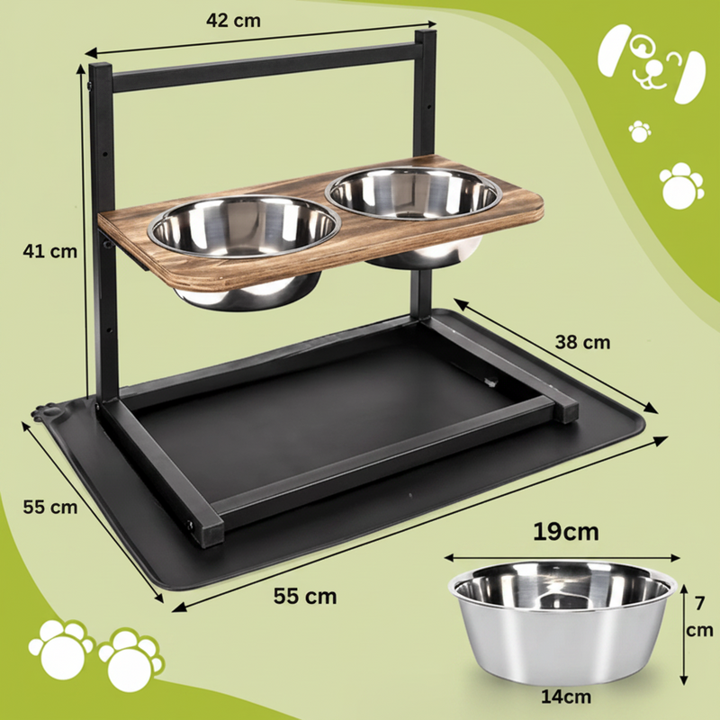 Premium Raised Dog Feeding Station - SnackHaven