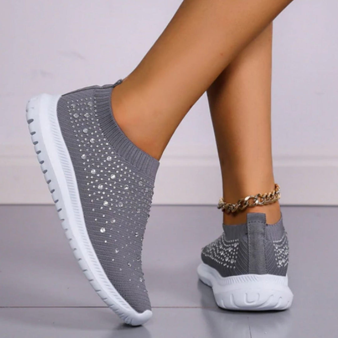 MaisiesSneaks | Women's Comfortable Slip-On Sneakers-Grey-4.5-State of Style