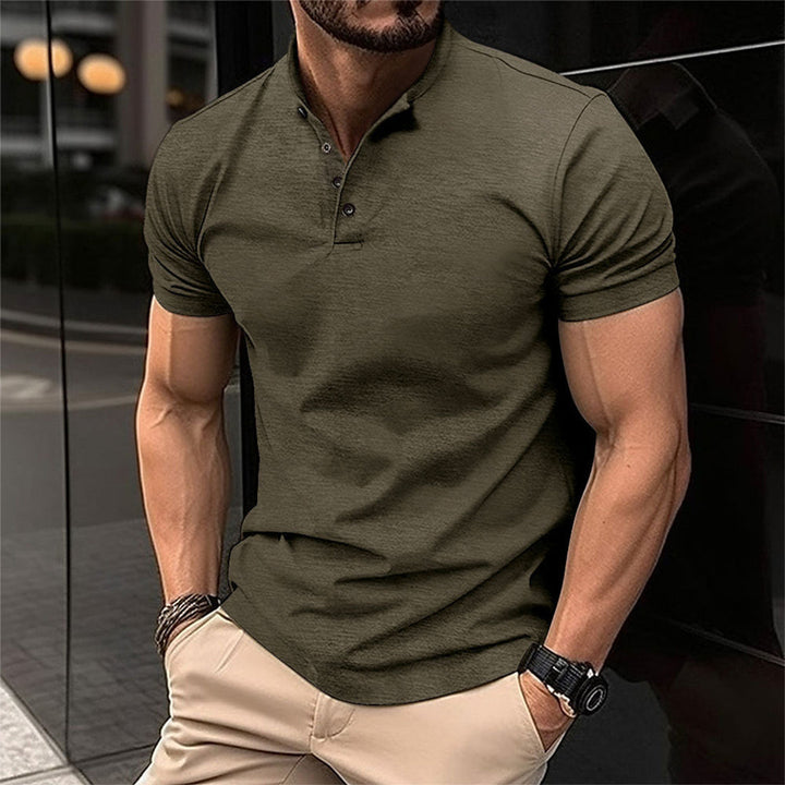 Maison - Stylish Polo Shirt for Men-Olive green-S-State of Style