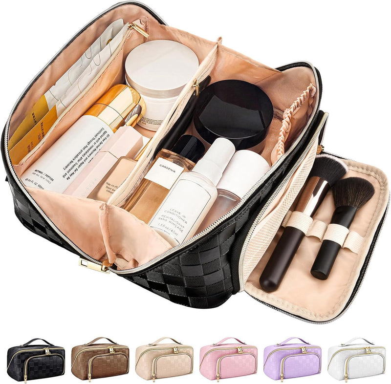 Make-up Bag – Large Capacity & Waterproof-Brown-State of Style