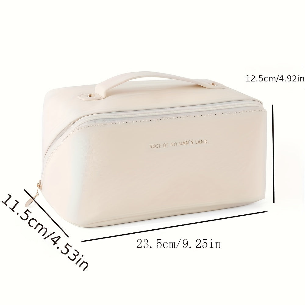 MAKEUP ORGANISER WITH ZIPPER – LUXURY TOILETRY BAG FOR TRAVEL-Brown-State of Style