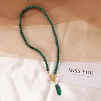 Malachite Natural Aura Necklace - Thalina-State of Style