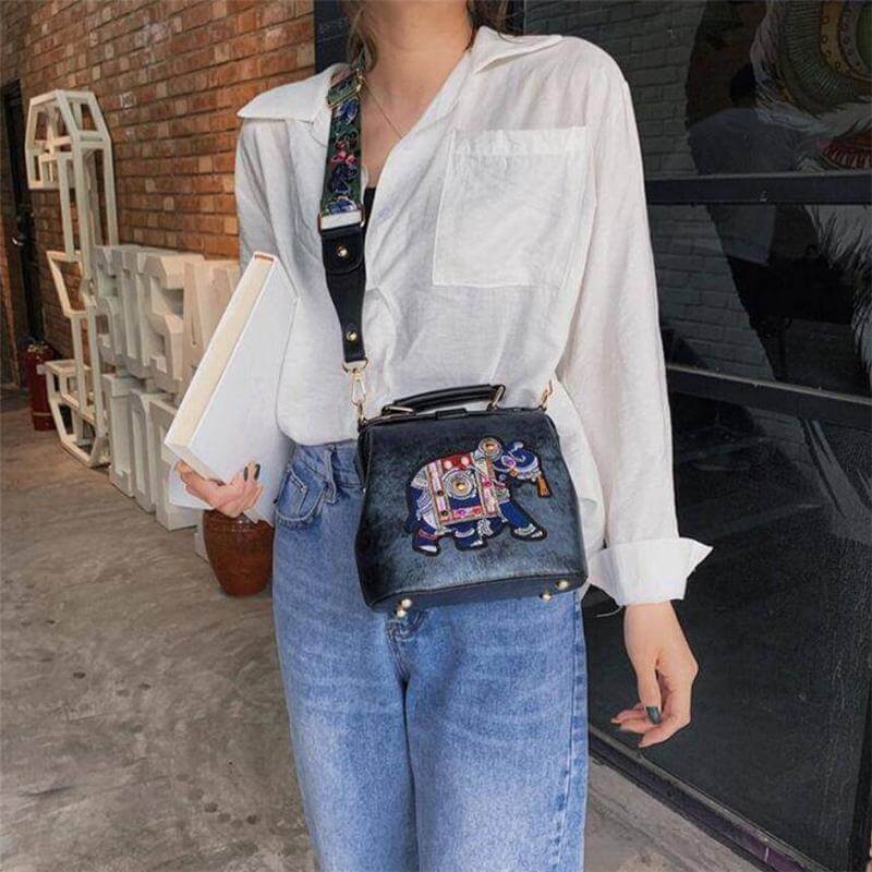 Embroidered Mandala Shoulder Bag – Lightweight Multi-Use Bohemian Design