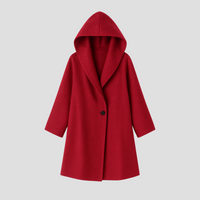 Women's wool coat with hood – Arvella