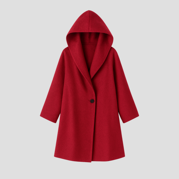 Women's wool coat with hood – Arvella