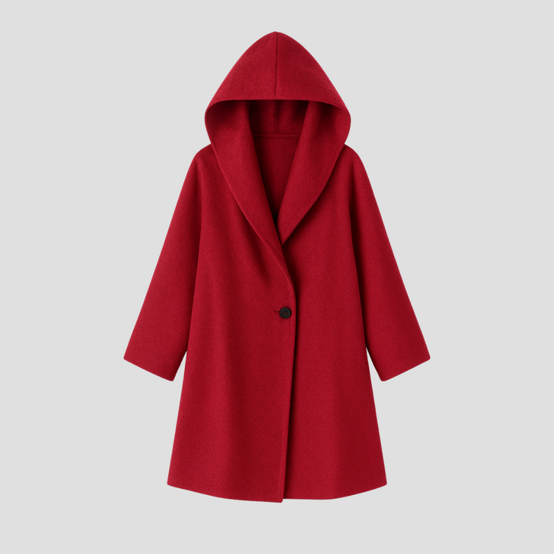 Women's wool coat with hood – Arvella