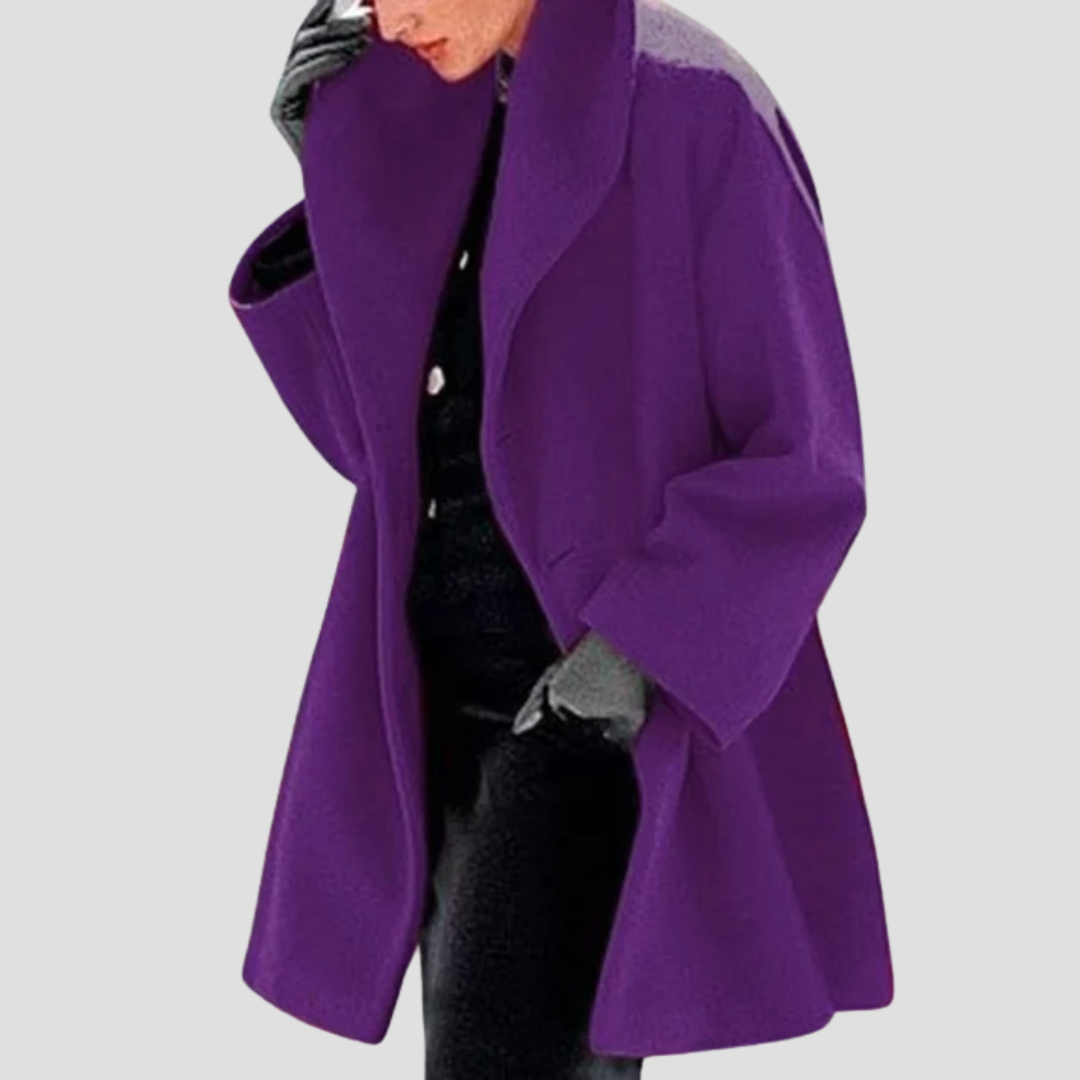 Women's wool coat with hood – Arvella