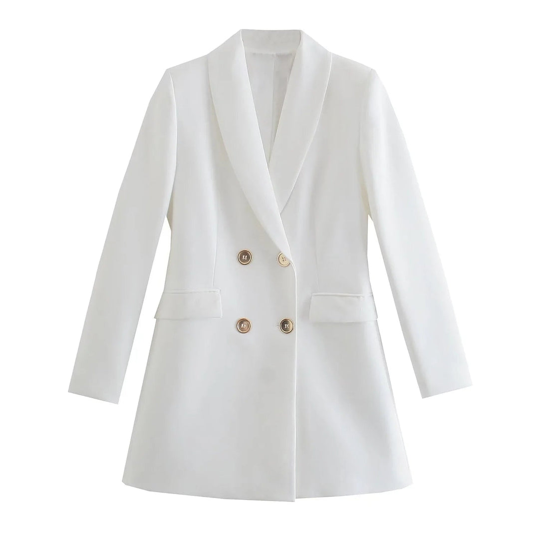 MargaretsBlazer | Women's Elegant Long-Sleeve Blazer-White-XS-State of Style