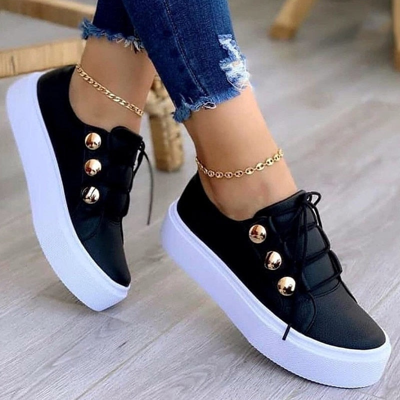 MargarietSneaks | Women's Versatile Casual Sneakers-Black-5.0-State of Style