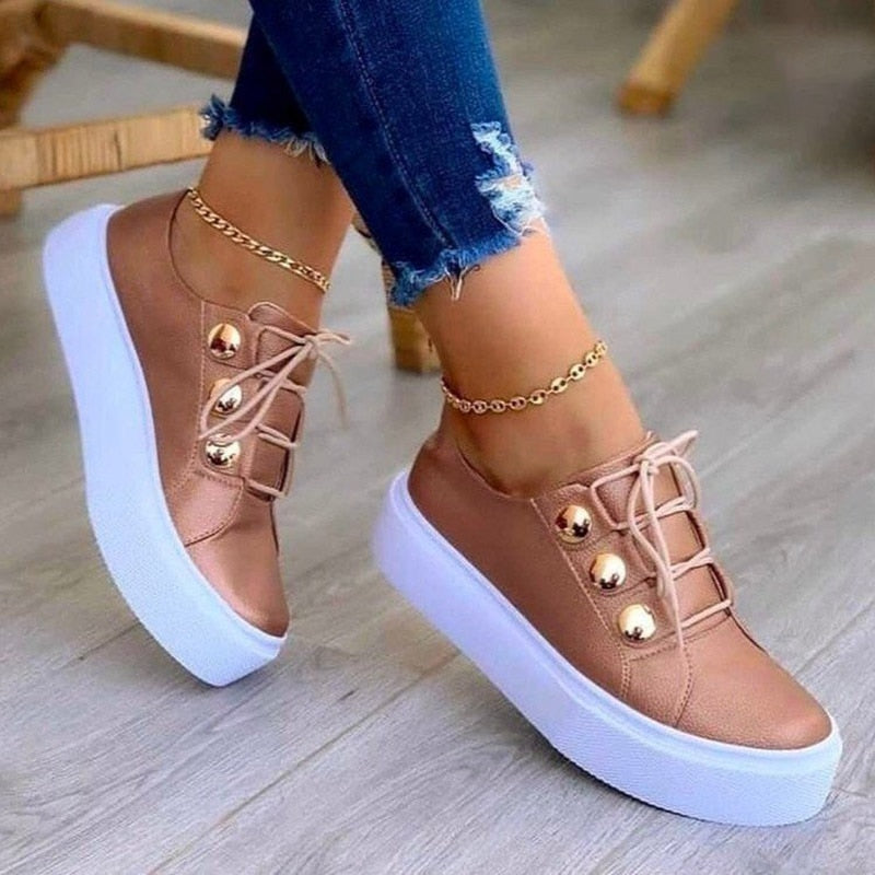 MargarietSneaks | Women's Versatile Casual Sneakers-Pink-5.0-State of Style