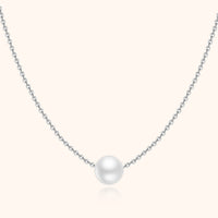 Marie Sea Pearl Necklace-Silver-State of Style