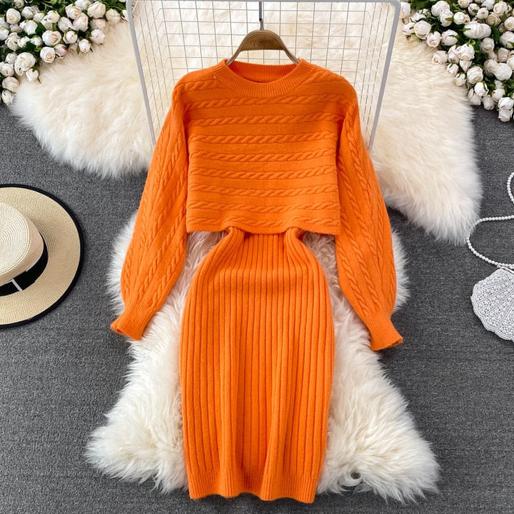 MariekesSet | Women's Relaxed Loungewear Set-Orange-State of Style