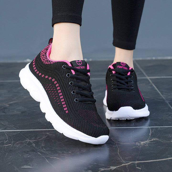 MariekesSneaks | Women's Supportive Orthopaedic Sneakers-Red-4.5-State of Style
