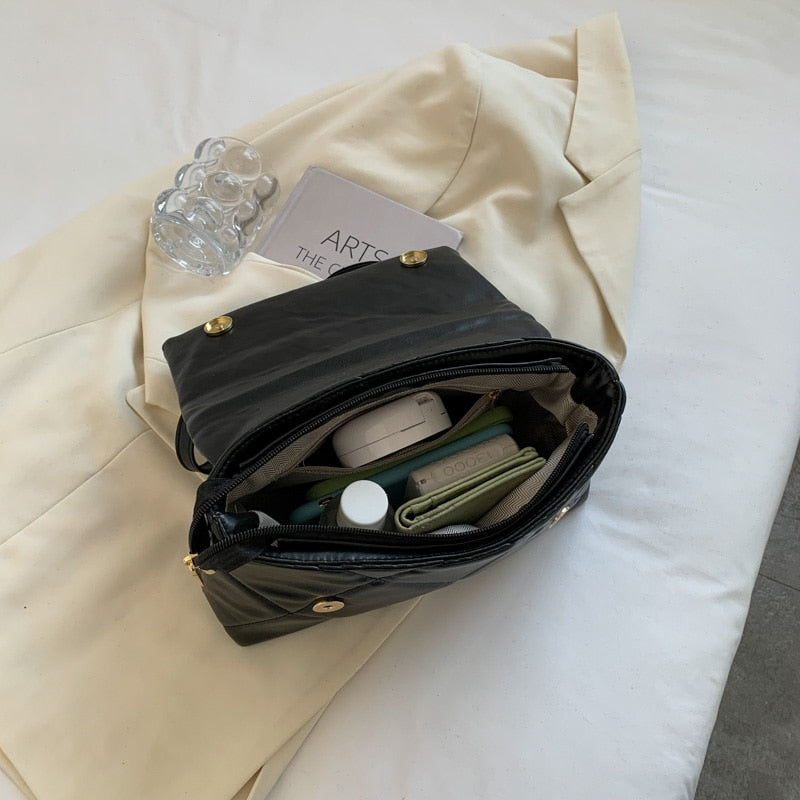MarjoleinBag | Women's Magnetic Closure Shoulder Bag-Black-State of Style