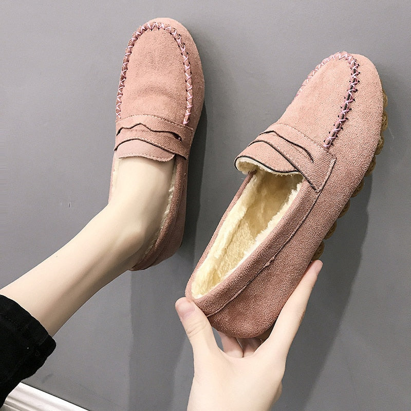 MarliesLoafers | Women's Slip-On Loafers-Pink-4.5-State of Style