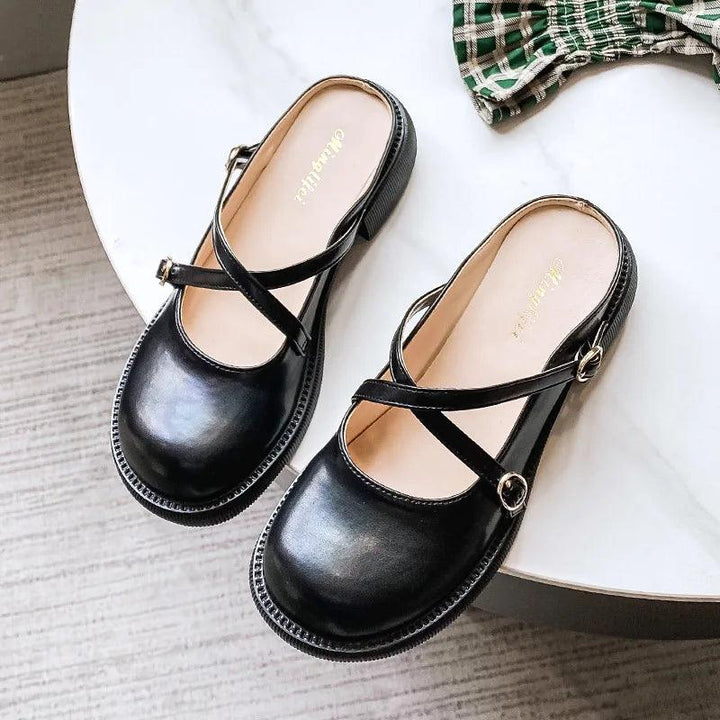 Mary Jane Pumps with Stylish Buckle - Clara-Ivory-3.0-State of Style
