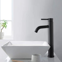 Matte Black Cold Water Basin Tap – Noira-Round-State of Style