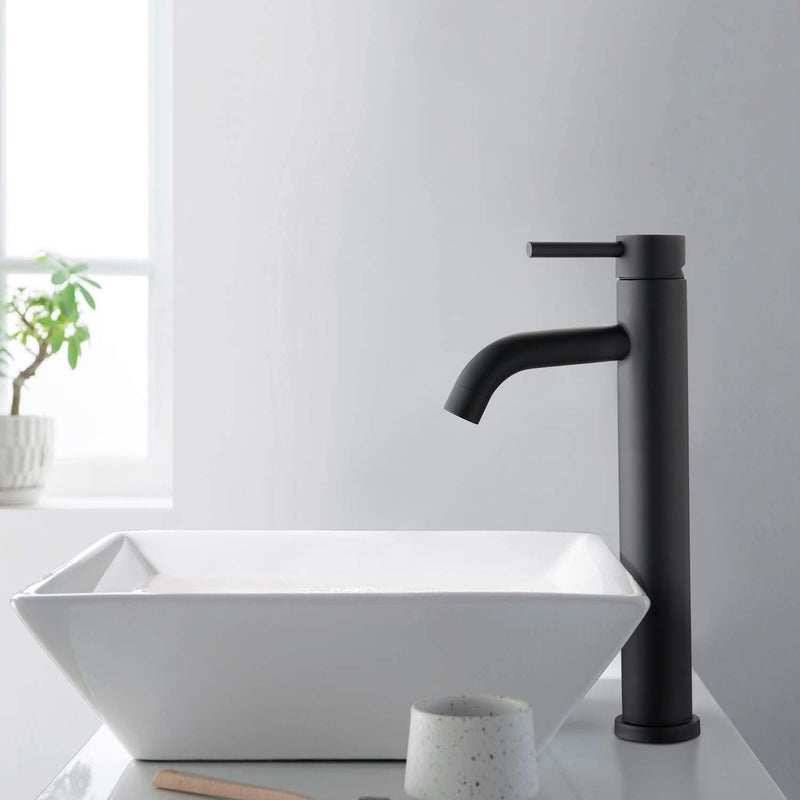 Matte Black Cold Water Basin Tap – Noira-Round-State of Style