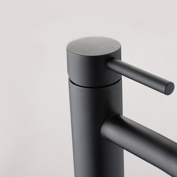 Matte Black Cold Water Basin Tap – Noira-Round-State of Style