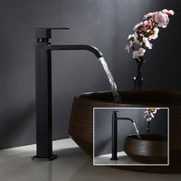 Matte Black Cold Water Basin Tap – Noira-Round-State of Style