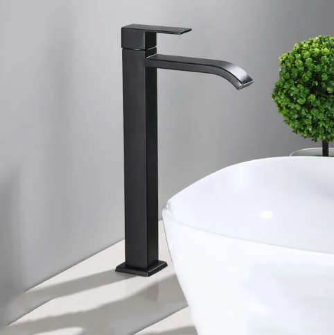 Matte Black Cold Water Basin Tap – Noira-Square-State of Style