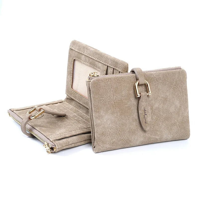 Matte Women's Wallet – Elegant & Compact Vintage Clutch-Black-State of Style